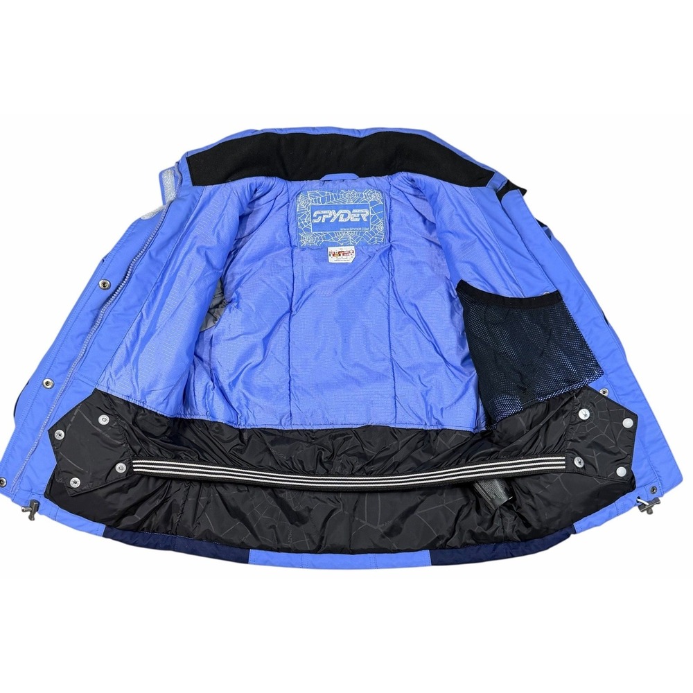 Spyder Jacket Girls 10 Purple Hooded Insulated Ski Snowboard Waterproof Coat - Picture 8 of 16